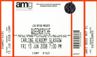 Queensryche ticket