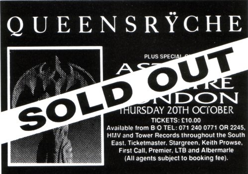 Queensryche - London Astoria sold out