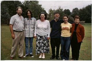 Youth Exchange hosts and guests. Derek Livsey, Tsvetan Mashev, Lynne, John Shelby, Silvie Tornblad and Elke