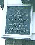 St Martin's Gate Plaque - 4020 Bytes