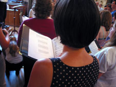 the choir in performance