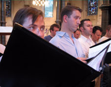 the choir in performance