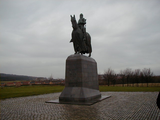 This is a picture of the statue of King Robert the Bruce at Bannockburn