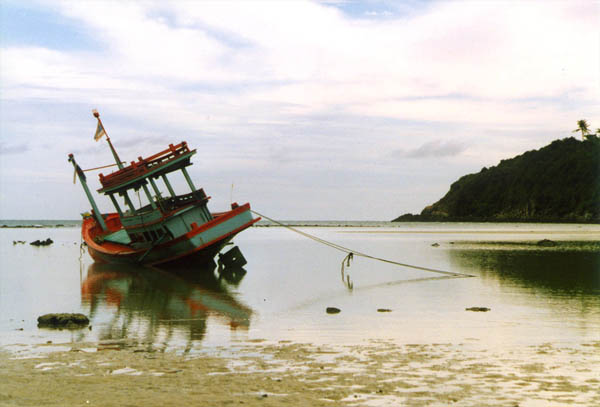 Boat beached