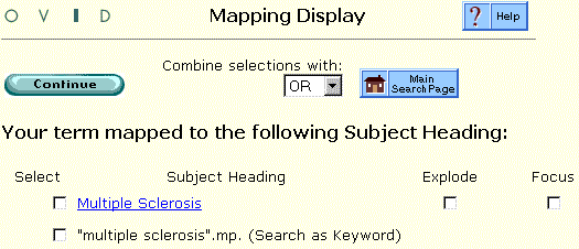 Mapping Display Screen