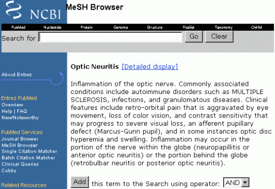 MeSH Browser