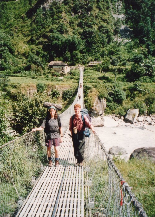 Suspension bridge across Kali Gandaki