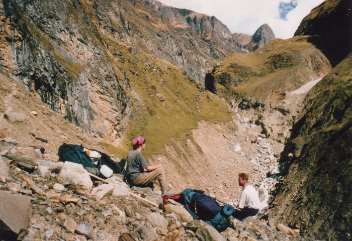 Glad to be alive after crossing tricky landslide near Italian Base Camp