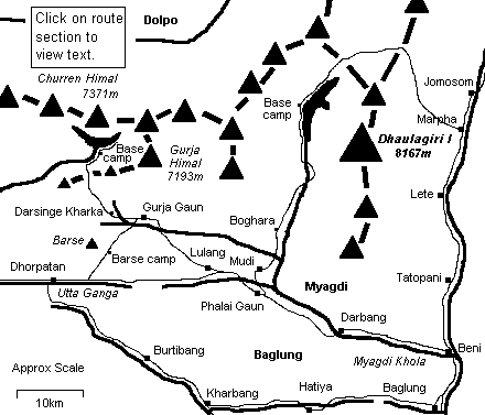 Dhorpatan Circuit sketch map