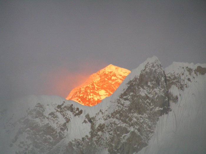 Sunset on Everest seen from Gorak Shep