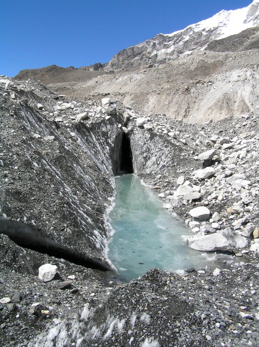 Crevasse in the Khumbhu Glacier