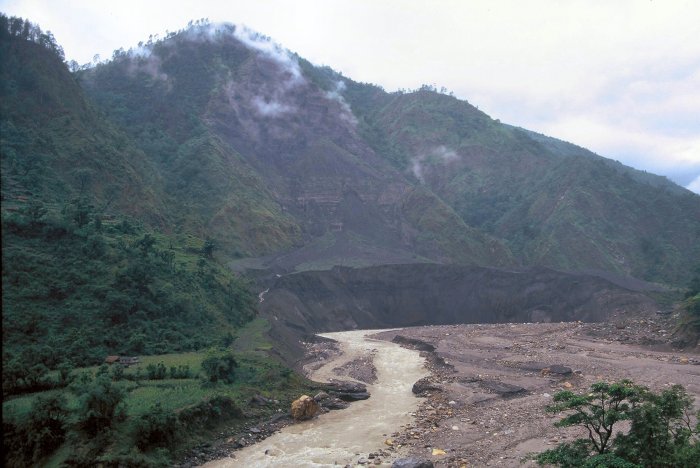 Devasting consequence of deforestation. This landslide in Myagdi killed over 100