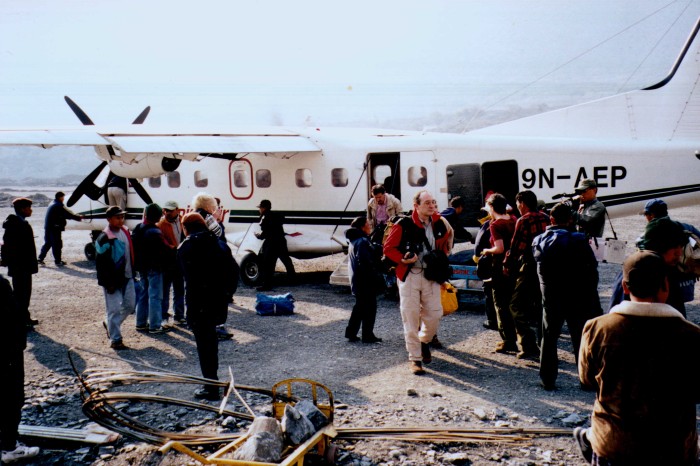 Twin Otter plane at Jomosom Airport