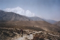 Trail from Muktinath with Nilgiri in background