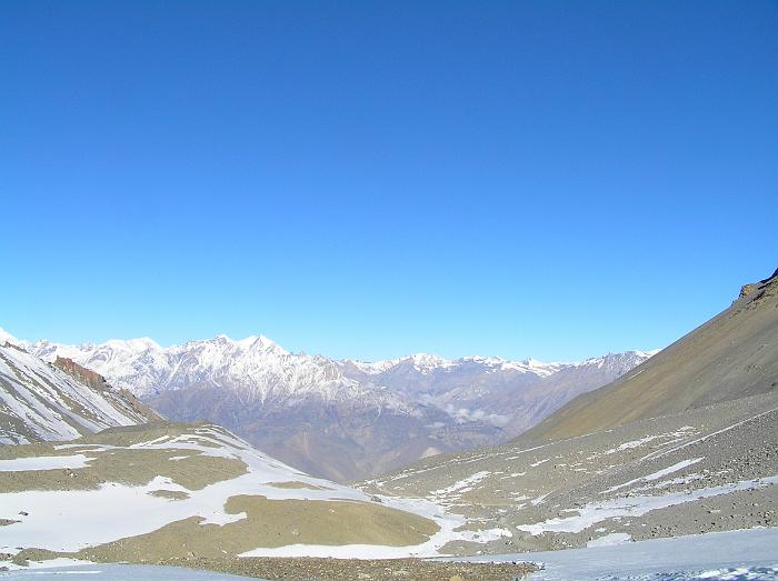 View west over Thorung La - see I said it was uninspiring!