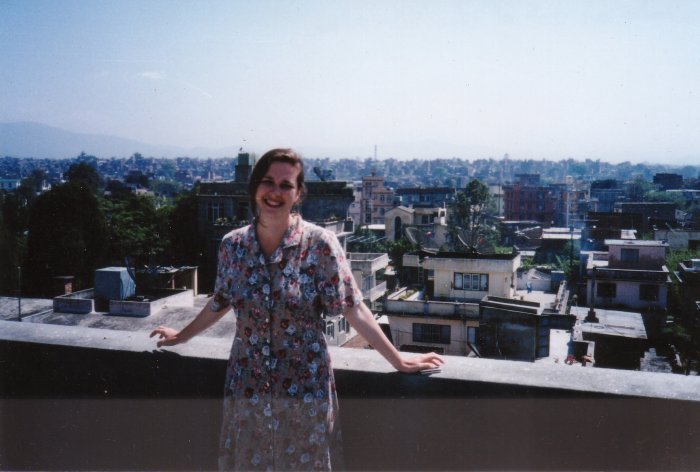 Nat on roof of Hotel Shrestha, Kathmandu