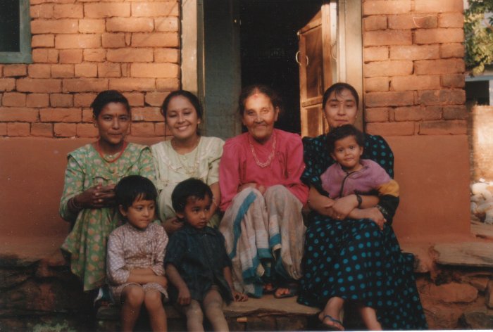 Family & tenants at the Baglung house