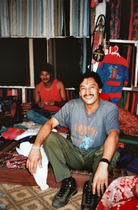 Raghu with brother Bishwu in his Baglung shop