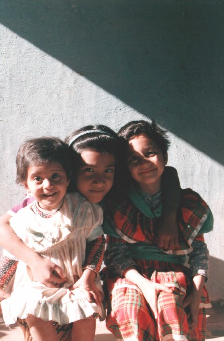 My nieces, Priti & Priyenka (right & left) with Selena